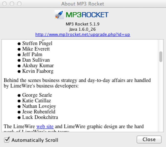 rocket mp3 for mac
